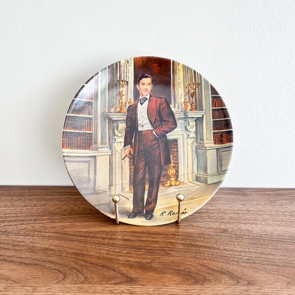 1981 Rhett Collector Plate | Gone with the Wind Vintage Movie Art - Picture 1 of 7